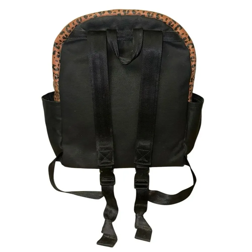 Petunia Pickle Bottom Leopard Diaper Bag Backpack Black Brown Travel